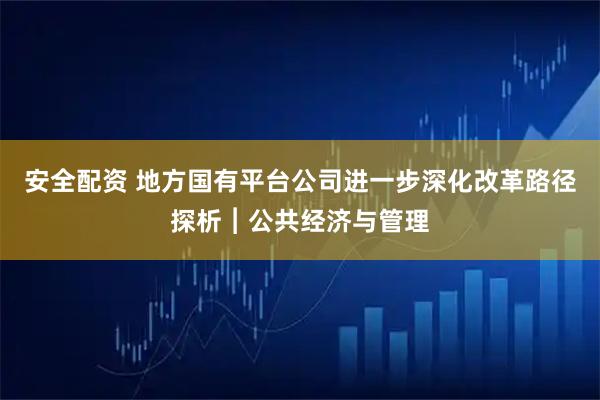 安全配资 地方国有平台公司进一步深化改革路径探析︱公共经济与管理